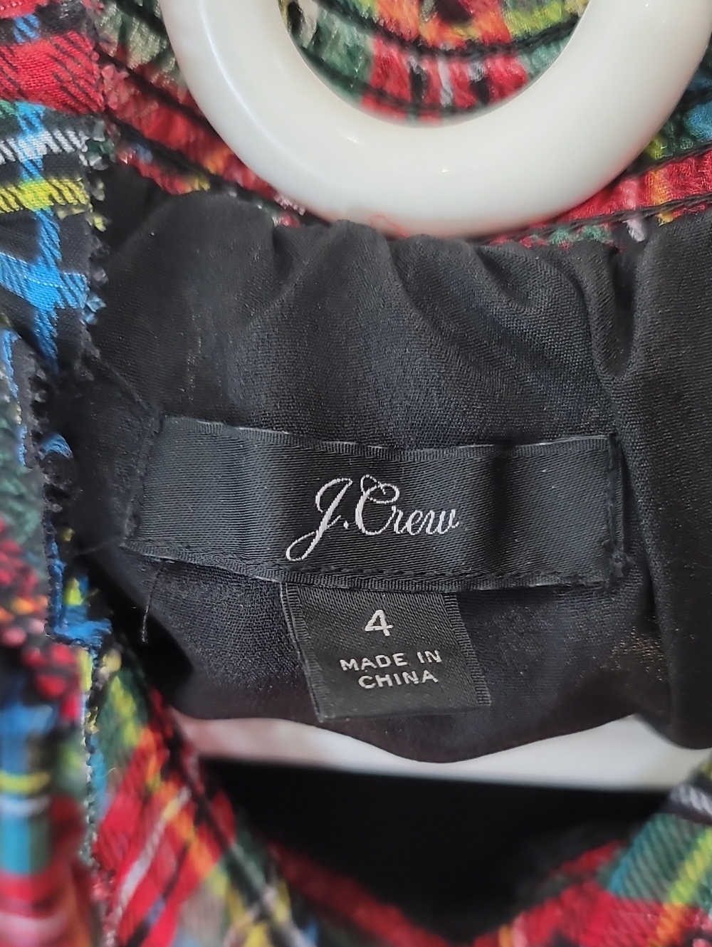 J. Crew Ruffle Plaid Top - Picture 3 of 3